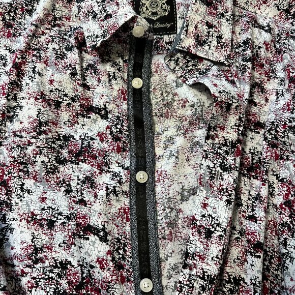 English Laundry Men's Black, Maroon, Gray and White Medium Dress Shirt - 013 - Picture 7 of 7